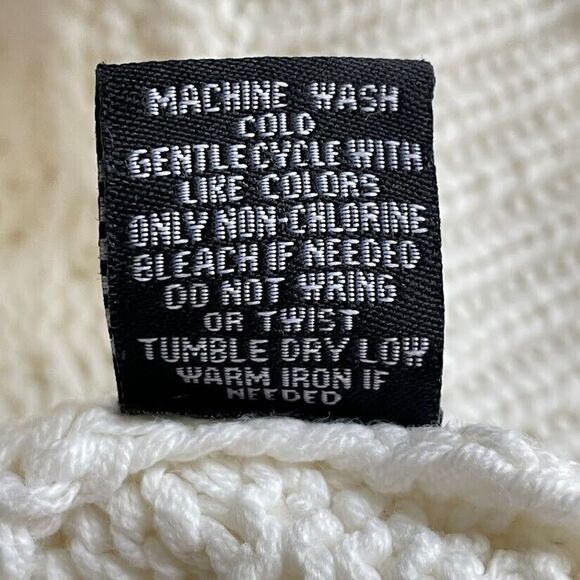 Moon+Madison Womens Cropped Sweater Size L Ivory Crew Neck Chunky Knit Pullover - Picture 7 of 12